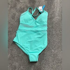 NWT aqua blue swimsuit